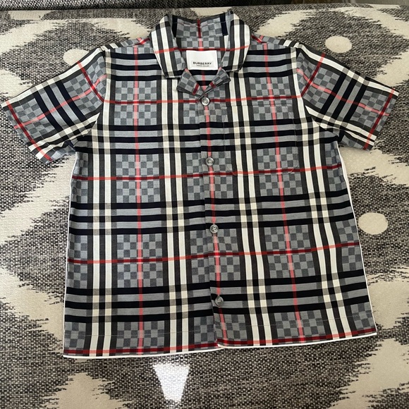 Authentic Burberry t shirt. Button up. 2T. Fits 3T - Picture 2 of 5